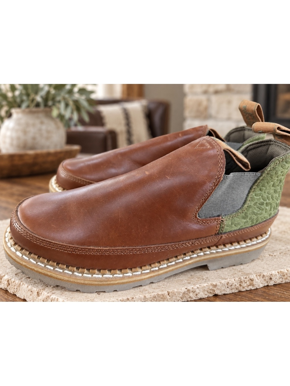 Georgia Boot Women’s Tan and Olive Green Romeos